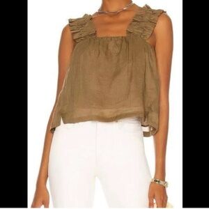 Frame Ruffle Strap green Tank size Medium